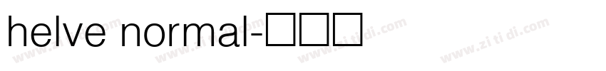 helve normal字体转换